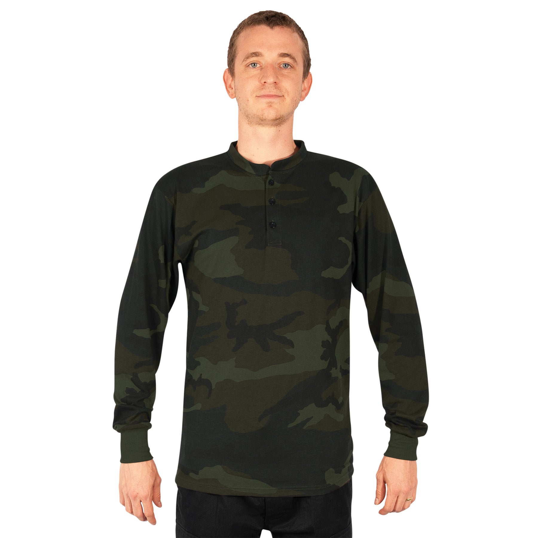 Rothco Long Sleeve Henley T-Shirt LARSON TACTICAL SUPPLY