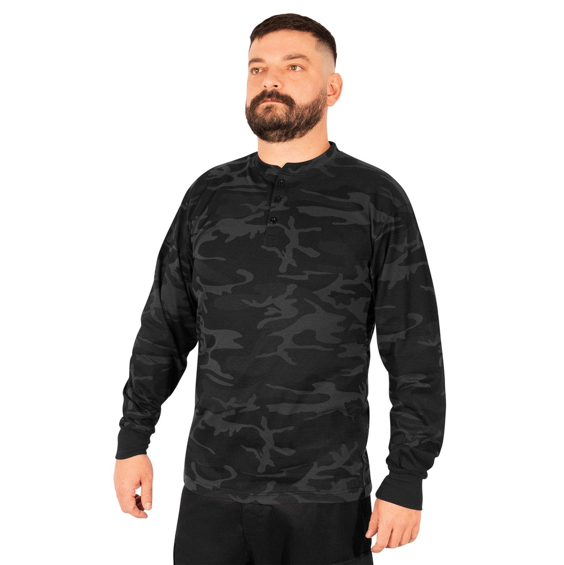 Rothco Long Sleeve Henley T-Shirt LARSON TACTICAL SUPPLY