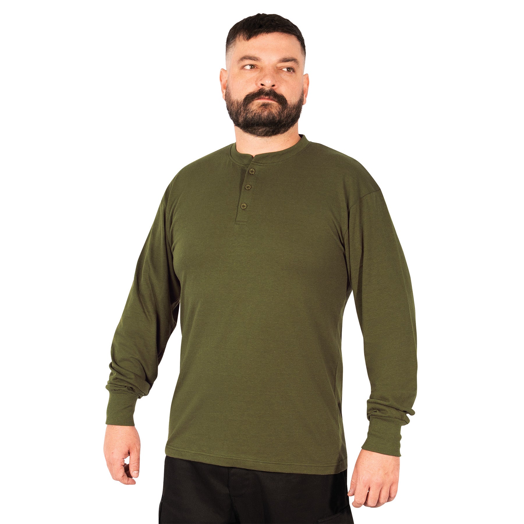Rothco Long Sleeve Henley T-Shirt LARSON TACTICAL SUPPLY