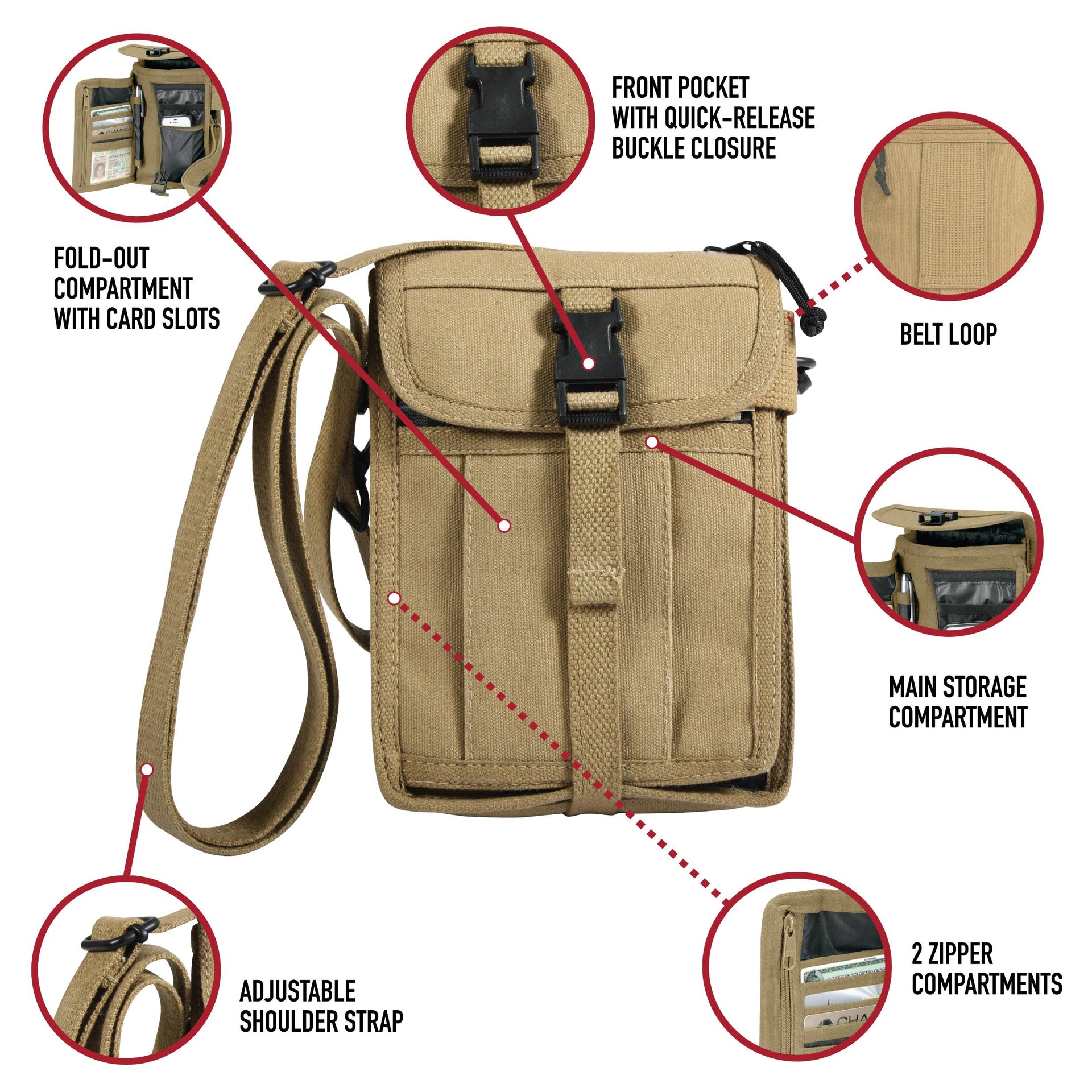 Rothco Canvas Travel Portfolio Bag LARSON TACTICAL SUPPLY
