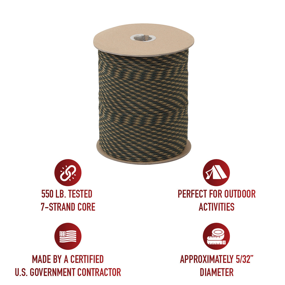 Rothco Nylon Paracord 550lb 1000 Foot Spool LARSON TACTICAL SUPPLY