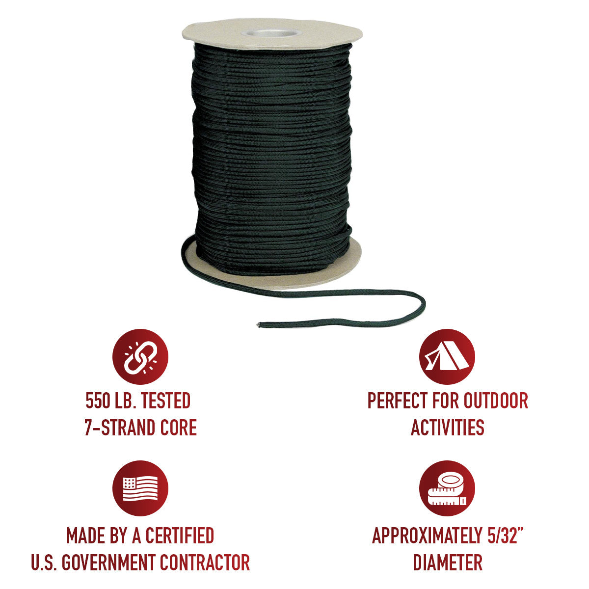 Rothco Nylon Paracord 550lb 1000 Foot Spool LARSON TACTICAL SUPPLY