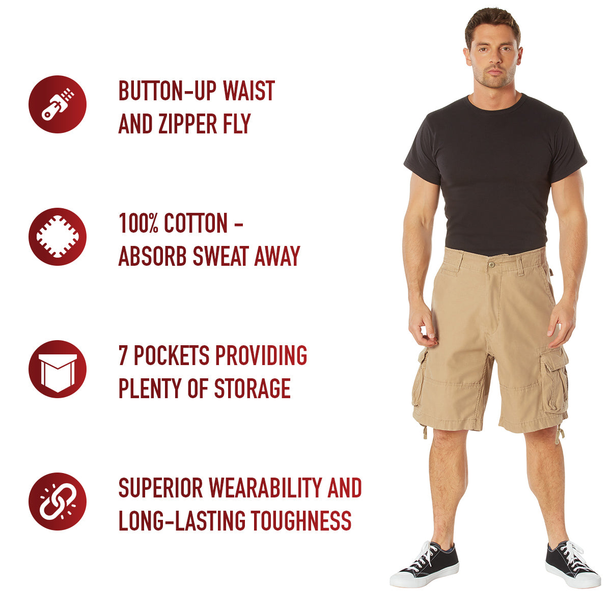 Rothco Vintage Utility Cargo Shorts LARSON TACTICAL SUPPLY