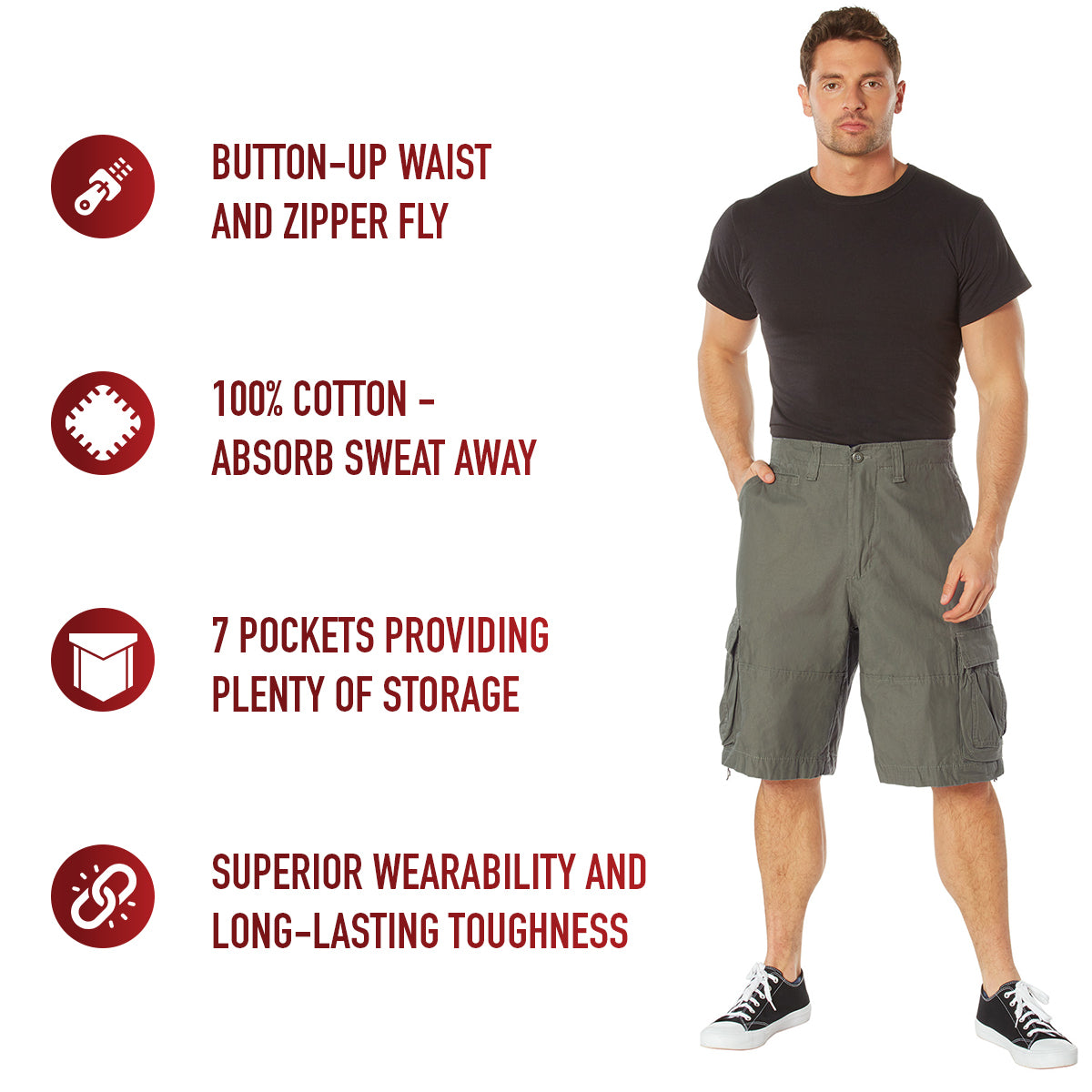 Rothco Vintage Utility Cargo Shorts LARSON TACTICAL SUPPLY