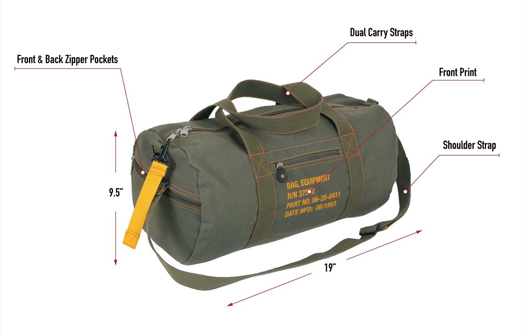 Rothco Canvas Equipment Bag LARSON TACTICAL SUPPLY