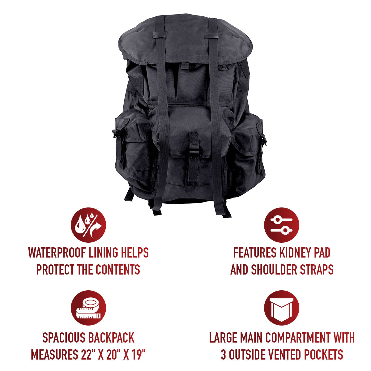 Rothco G.I. Type Large Alice Pack with Frame LARSON TACTICAL SUPPLY