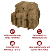 Rothco G.I. Type Large Alice Pack with Frame LARSON TACTICAL SUPPLY
