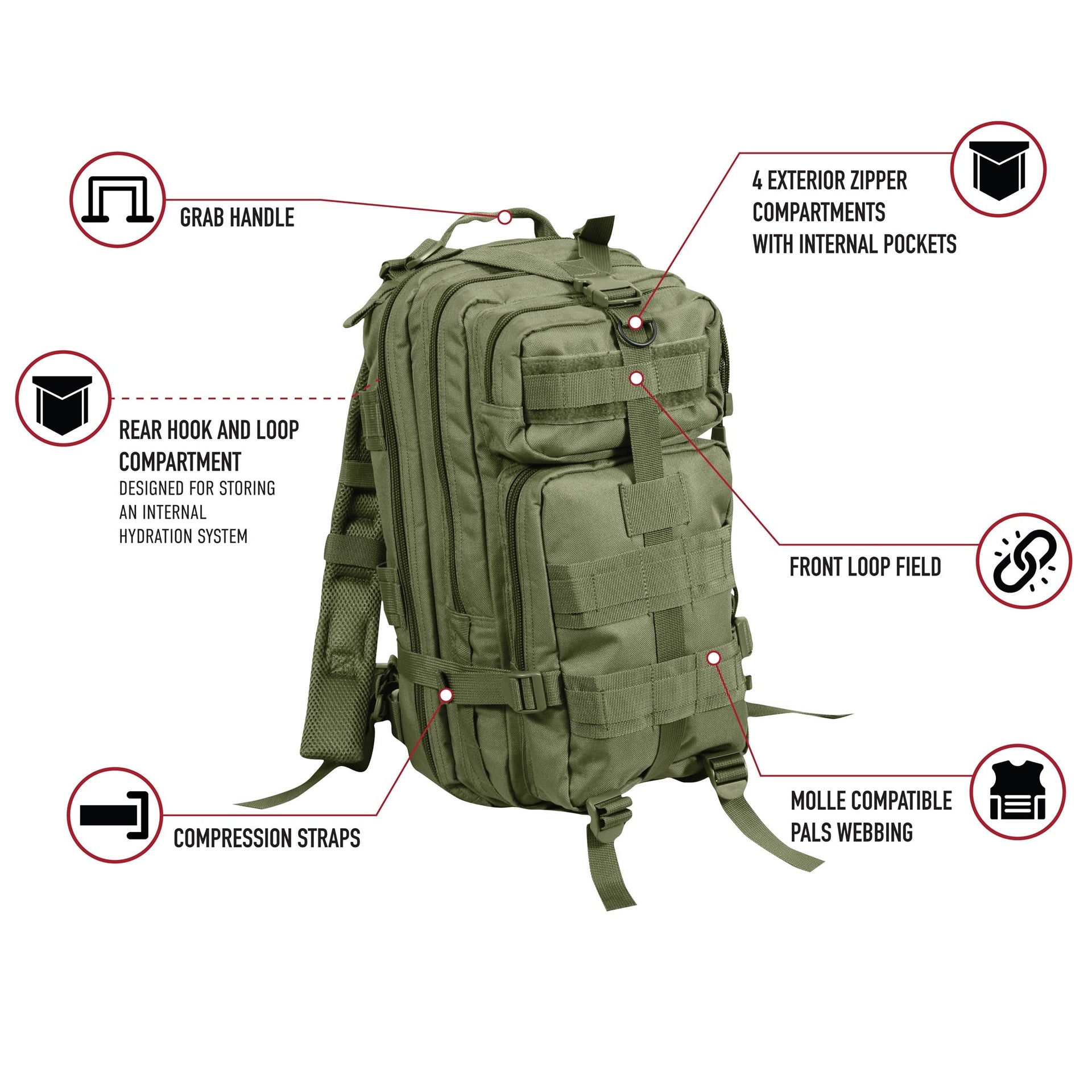 Rothco Medium Transport Pack LARSON TACTICAL SUPPLY