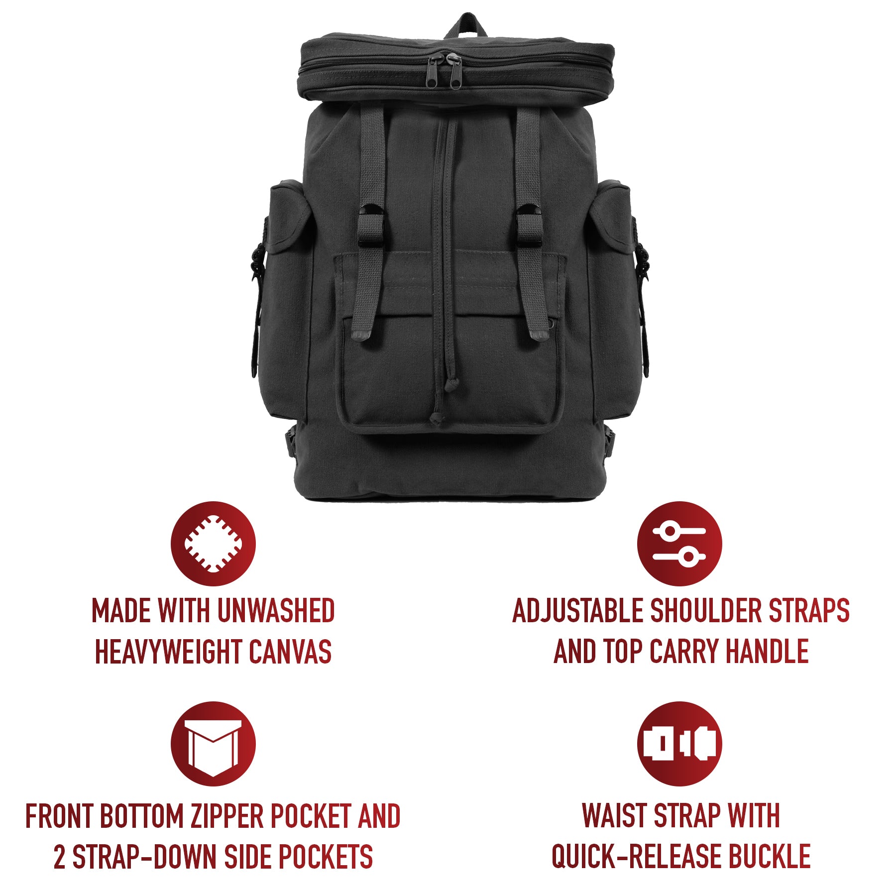 Rothco Canvas European Style Rucksack LARSON TACTICAL SUPPLY