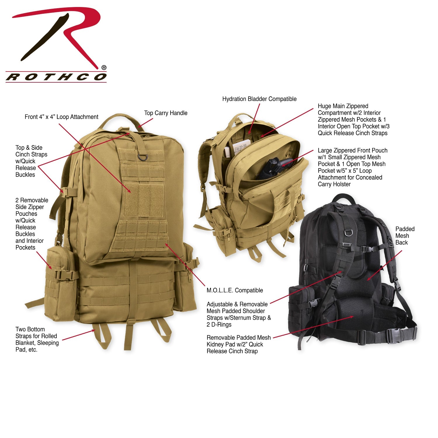 Rothco Global Assault Pack LARSON TACTICAL SUPPLY