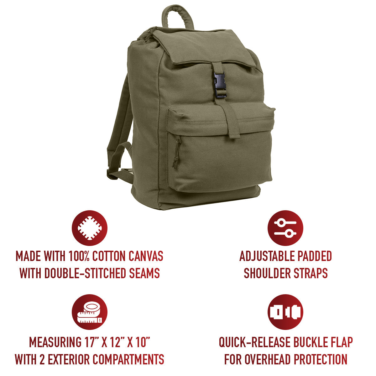 Rothco Canvas Daypack LARSON TACTICAL SUPPLY