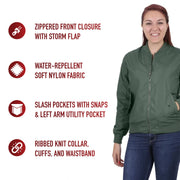 Rothco Womens Lightweight MA-1 Flight Jacket LARSON TACTICAL SUPPLY