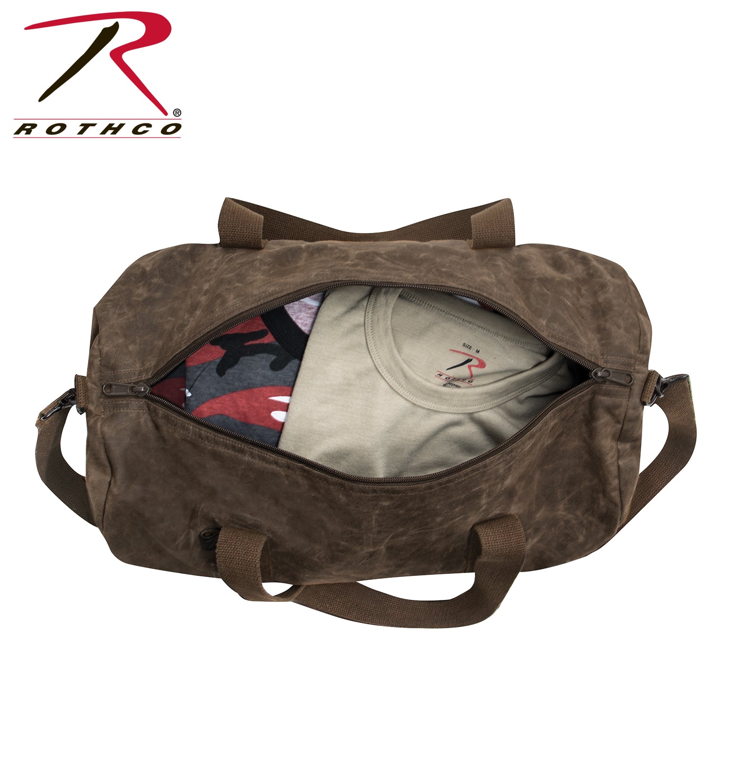 Rothco Waxed Canvas Shoulder Duffle Bag - 19 Inch LARSON TACTICAL SUPPLY
