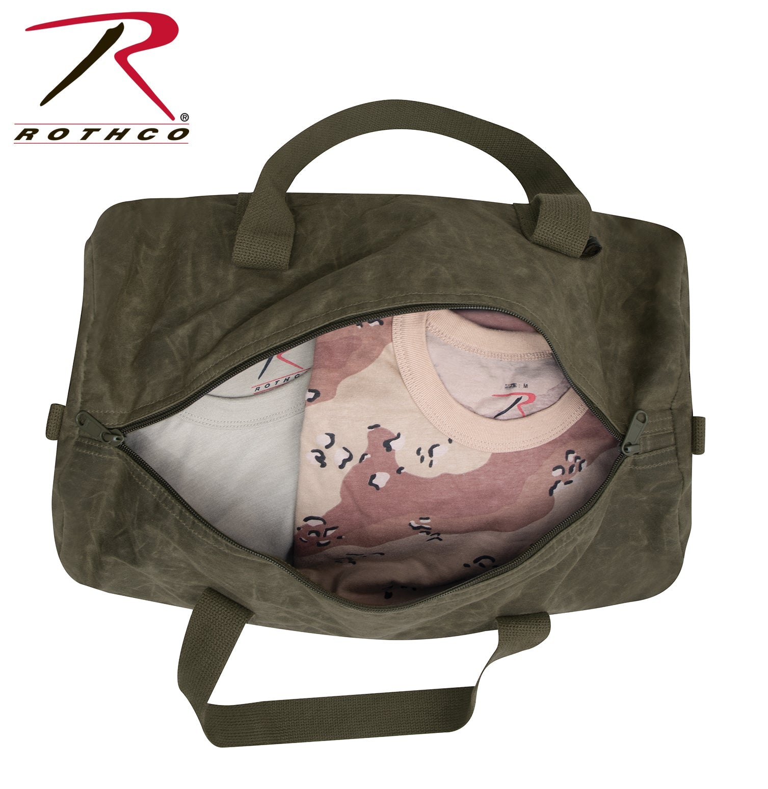 Rothco Waxed Canvas Shoulder Duffle Bag - 19 Inch LARSON TACTICAL SUPPLY