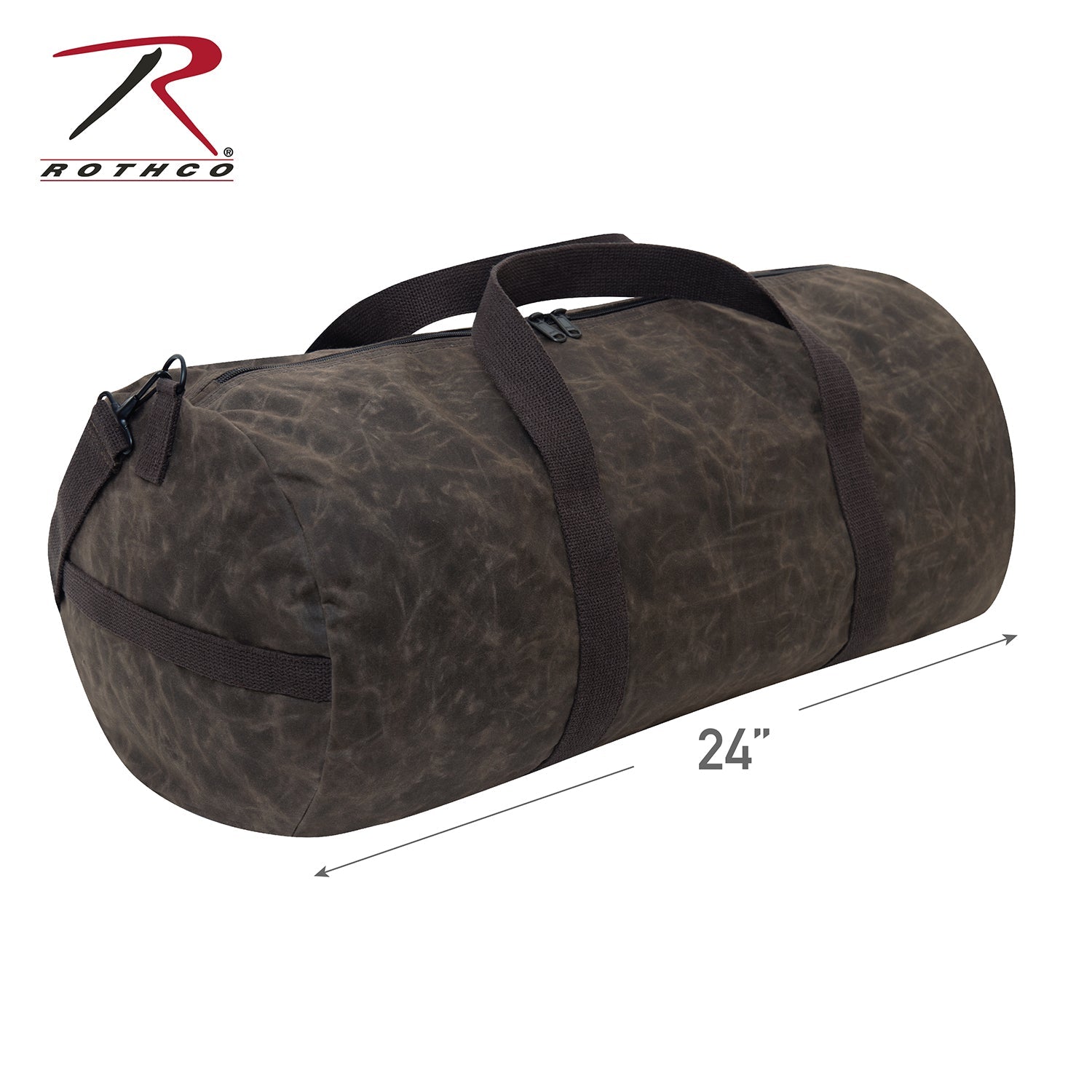 Rothco Waxed Canvas Shoulder Duffle Bag - 24 Inch LARSON TACTICAL SUPPLY