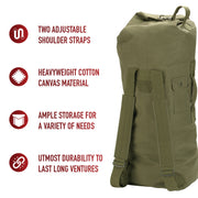 Rothco G.I. Style Canvas Double Strap Duffle Bag LARSON TACTICAL SUPPLY