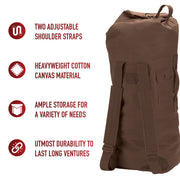 Rothco G.I. Style Canvas Double Strap Duffle Bag LARSON TACTICAL SUPPLY