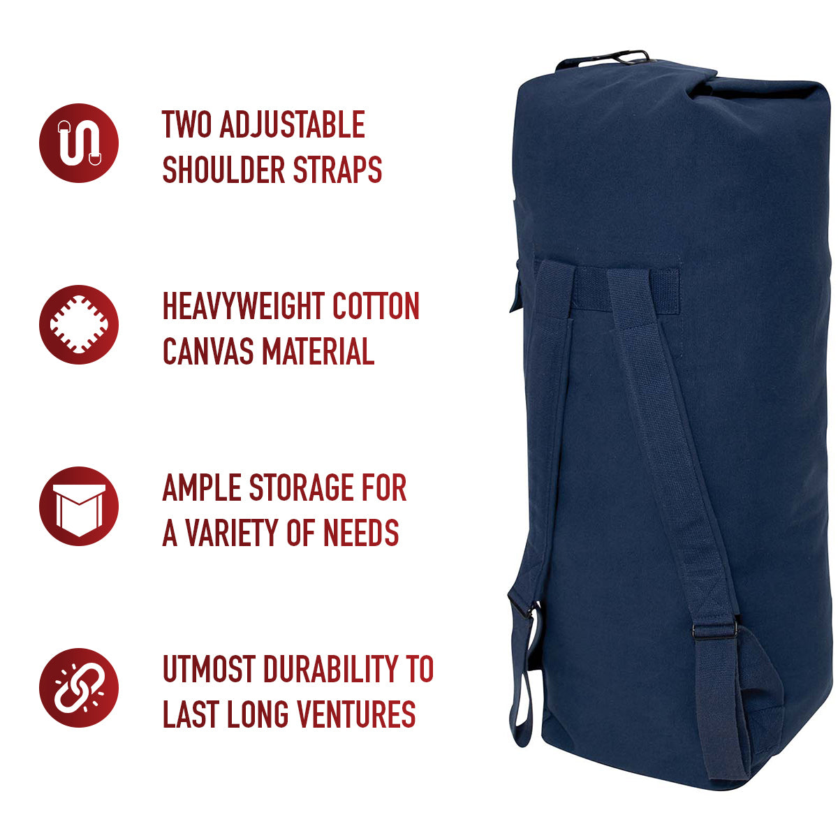 Rothco G.I. Style Canvas Double Strap Duffle Bag LARSON TACTICAL SUPPLY