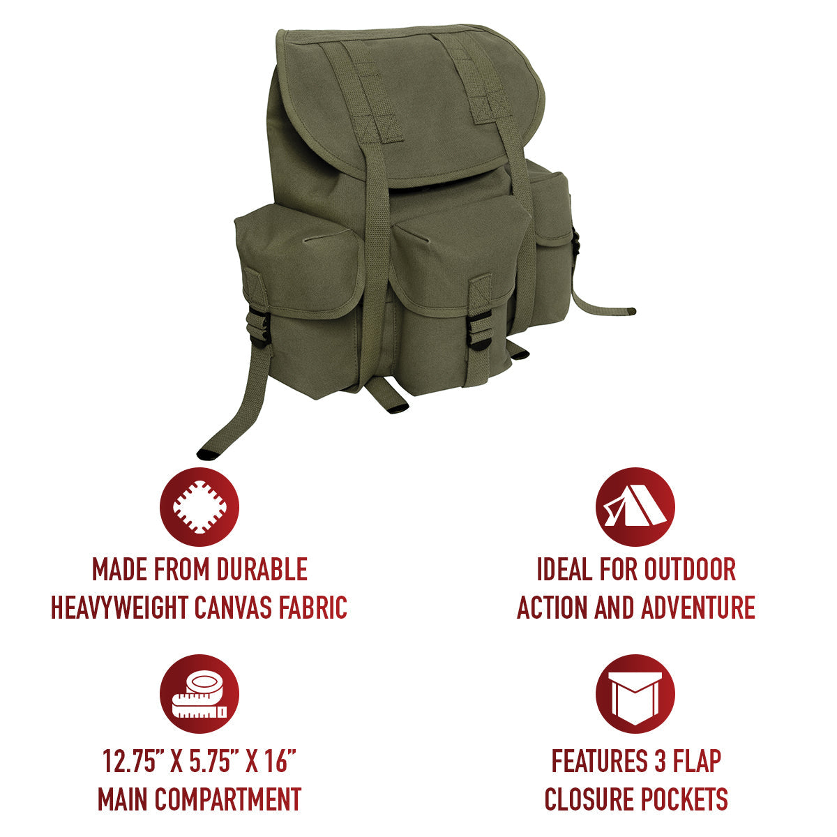 Rothco Heavyweight Mini Alice Pack LARSON TACTICAL SUPPLY
