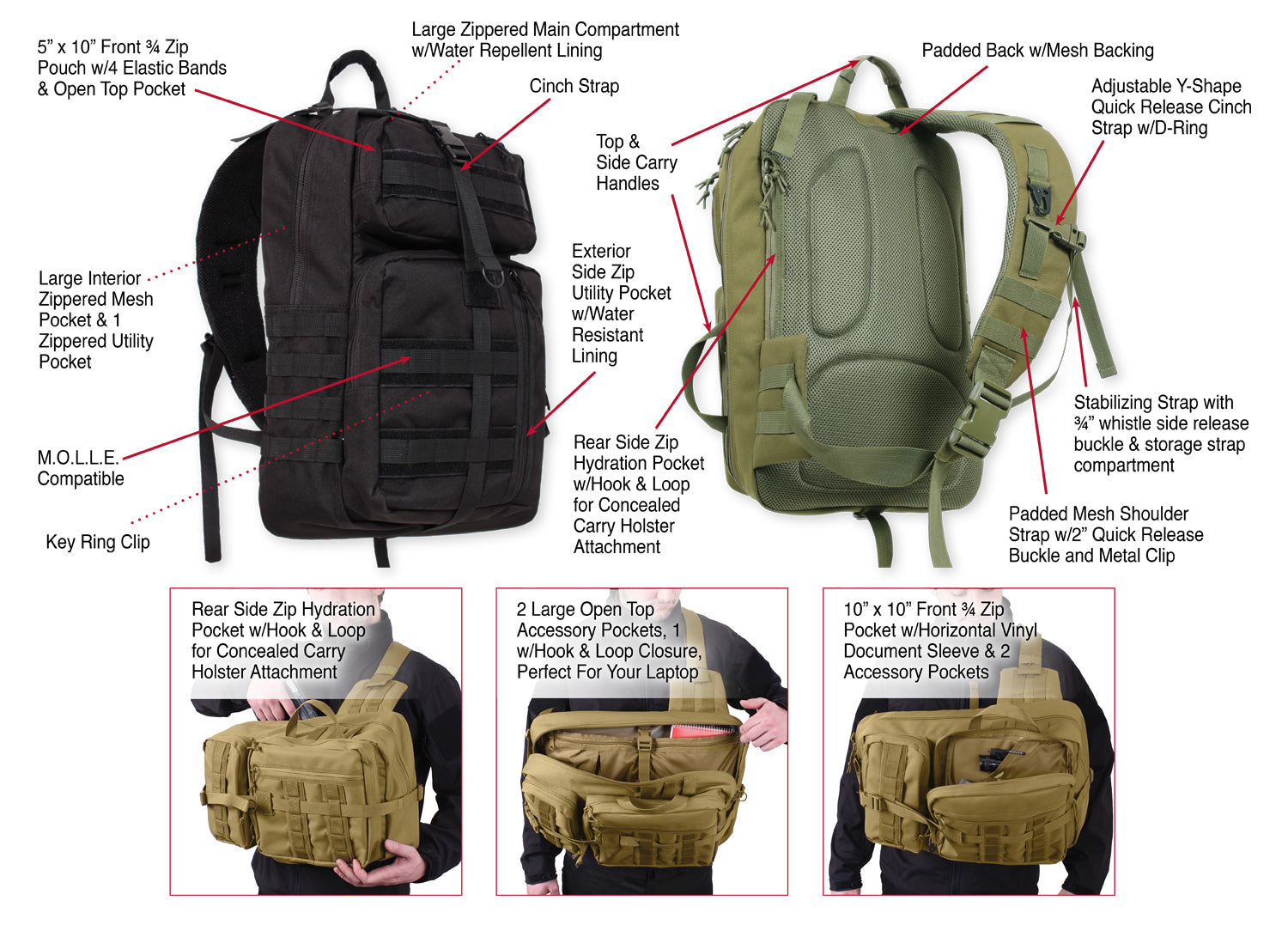 Rothco Tactisling Transport Pack LARSON TACTICAL SUPPLY