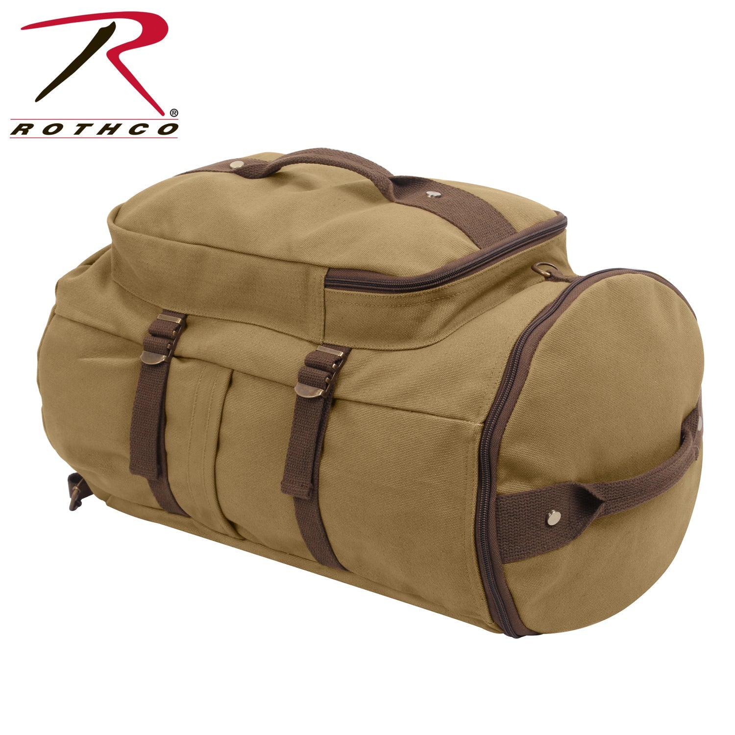 Rothco Convertible Canvas Duffle / Backpack - 19 Inches LARSON TACTICAL SUPPLY