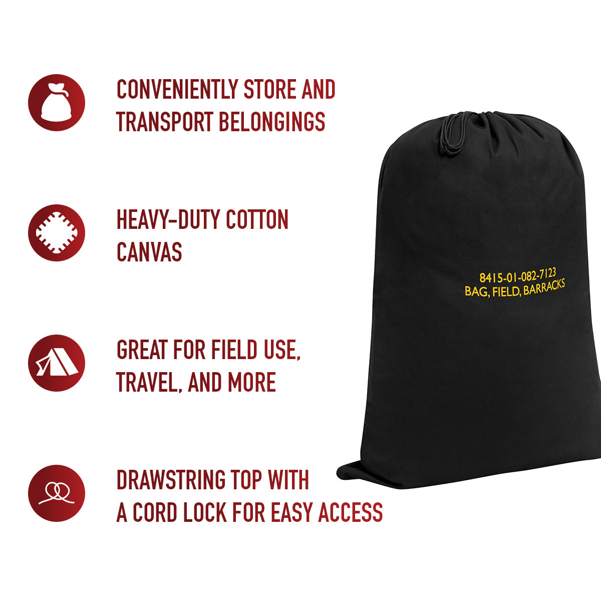 Rothco Canvas Barracks Bag LARSON TACTICAL SUPPLY