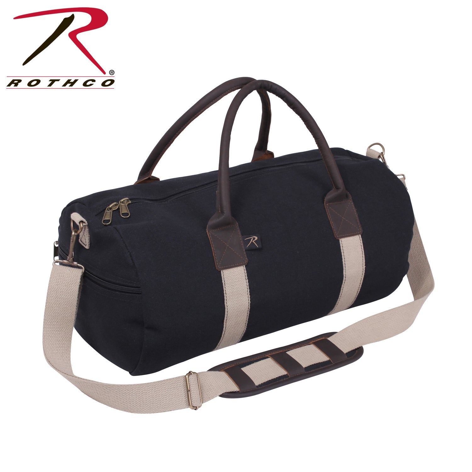 Rothco Canvas & Leather Gym Duffle Bag LARSON TACTICAL SUPPLY