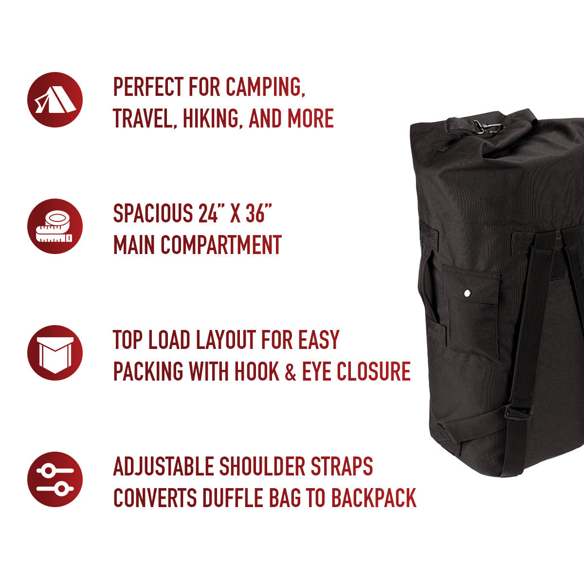 Rothco G.I. Type Enhanced Double Strap Duffle Bag LARSON TACTICAL SUPPLY