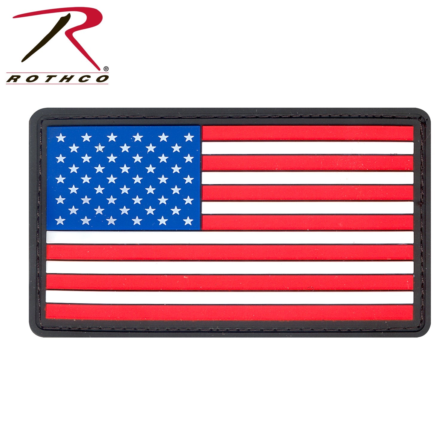 Rothco PVC US Flag Patch With Hook Back LARSON TACTICAL SUPPLY