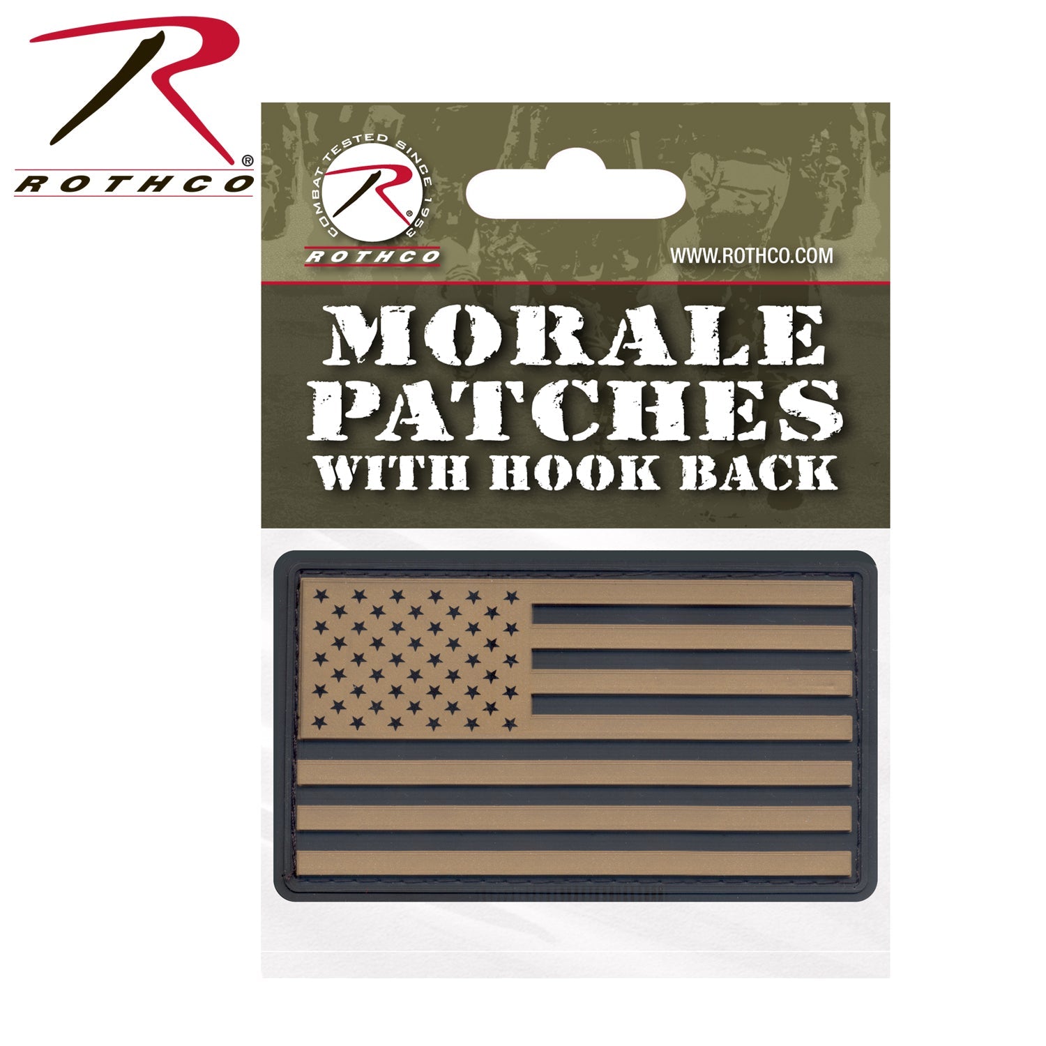 Rothco PVC US Flag Patch With Hook Back LARSON TACTICAL SUPPLY