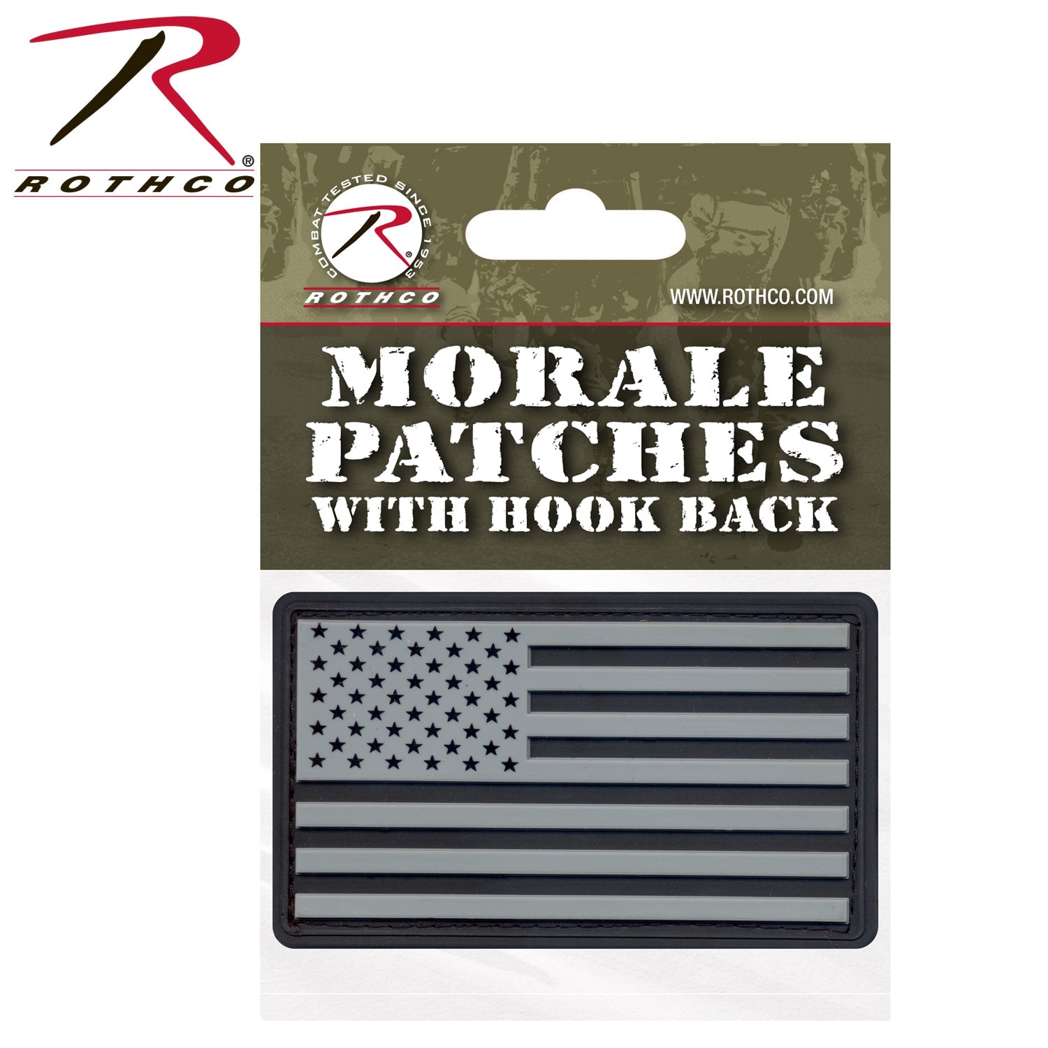 Rothco PVC US Flag Patch With Hook Back LARSON TACTICAL SUPPLY
