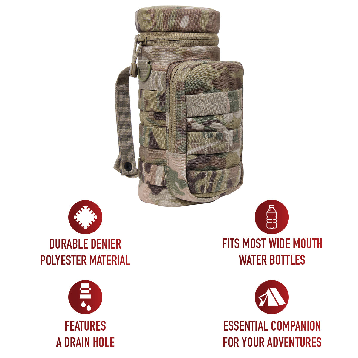 Rothco MOLLE Compatible Water Bottle Pouch LARSON TACTICAL SUPPLY