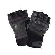 Rothco Fingerless Cut Resistant Carbon Hard Knuckle Gloves - Black LARSON TACTICAL SUPPLY