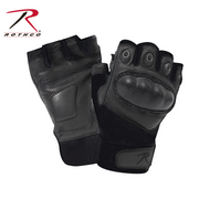 Rothco Fingerless Cut Resistant Carbon Hard Knuckle Gloves - Black LARSON TACTICAL SUPPLY