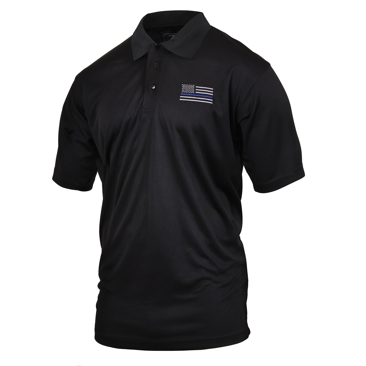 Rothco Thin Blue Line Moisture Wicking Polo LARSON TACTICAL SUPPLY