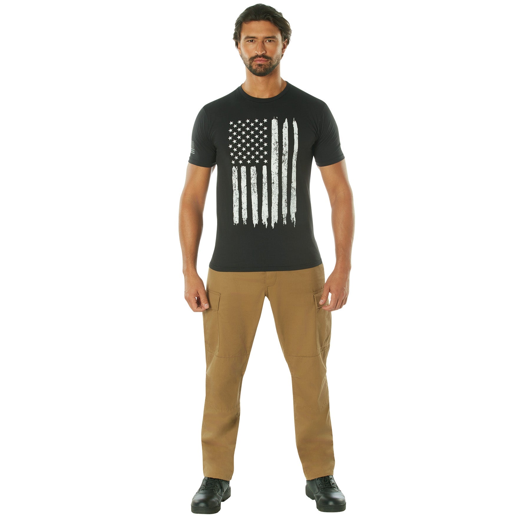 Rothco Distressed US Flag Athletic Fit T-Shirt LARSON TACTICAL SUPPLY