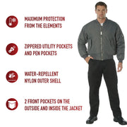 Rothco Enhanced Nylon MA-1 Flight Jacket LARSON TACTICAL SUPPLY