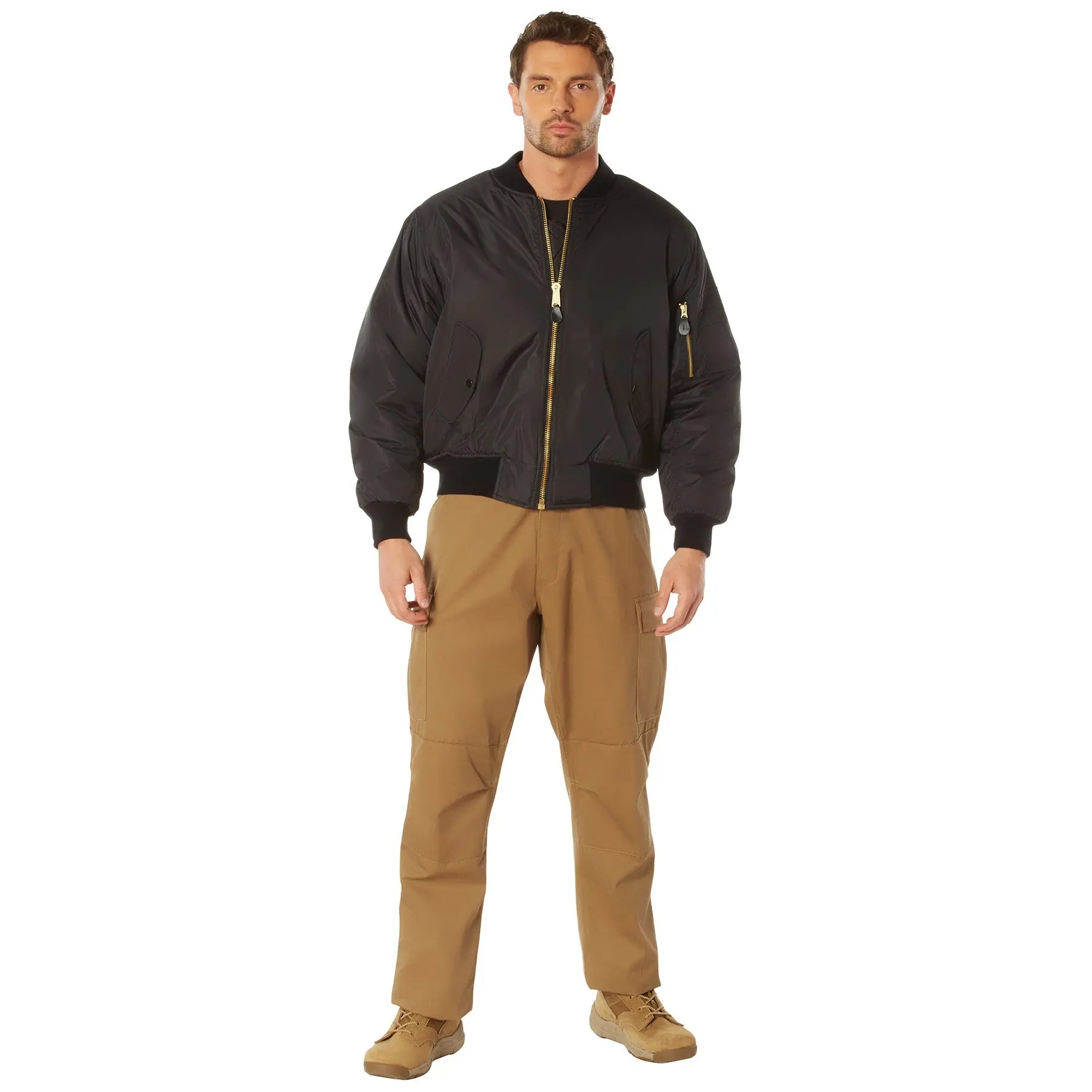 Rothco Enhanced Nylon MA-1 Flight Jacket LARSON TACTICAL SUPPLY