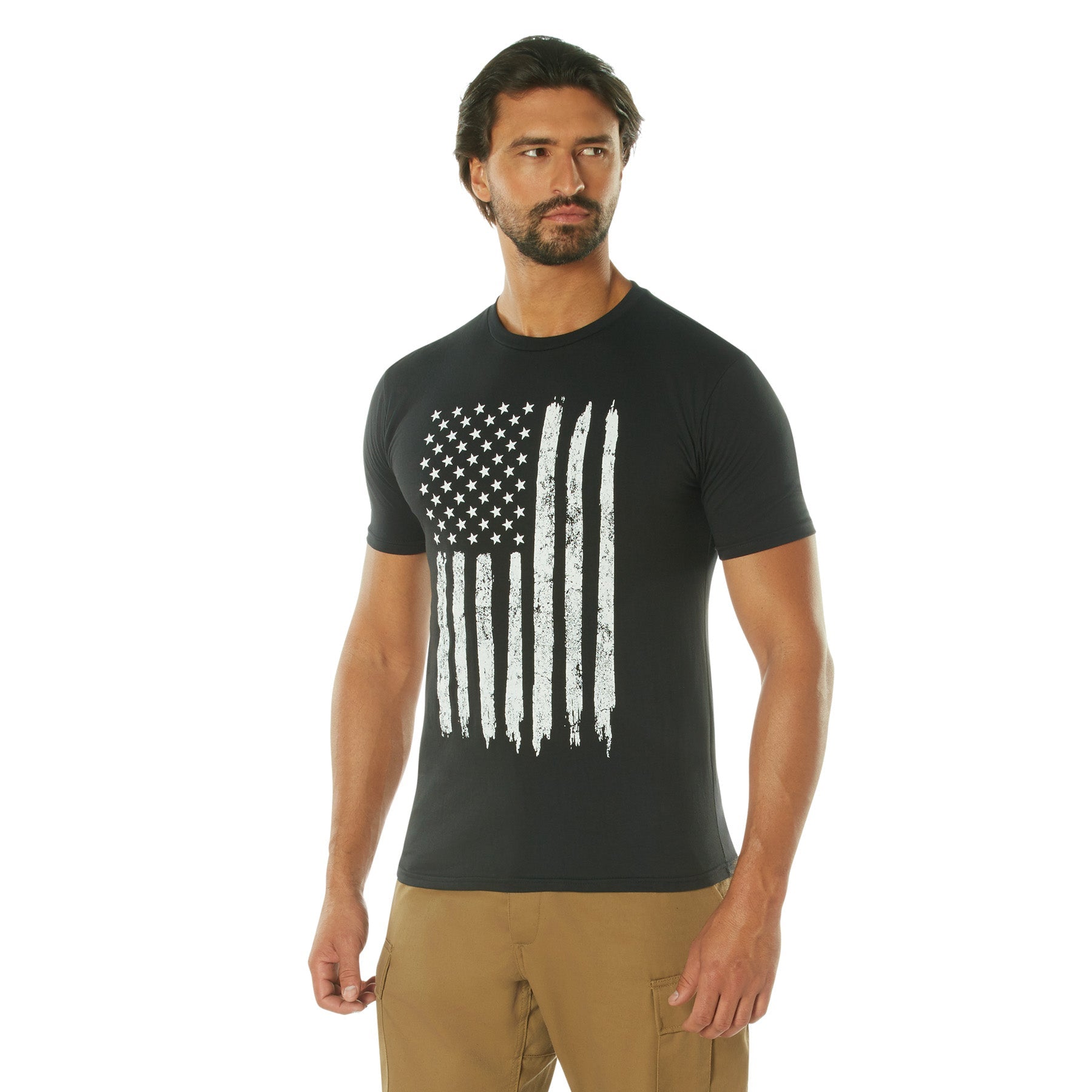 Rothco Distressed US Flag Athletic Fit T-Shirt LARSON TACTICAL SUPPLY