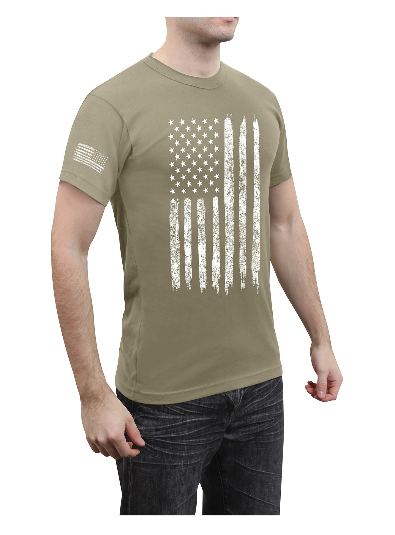 Rothco Distressed US Flag Athletic Fit T-Shirt LARSON TACTICAL SUPPLY