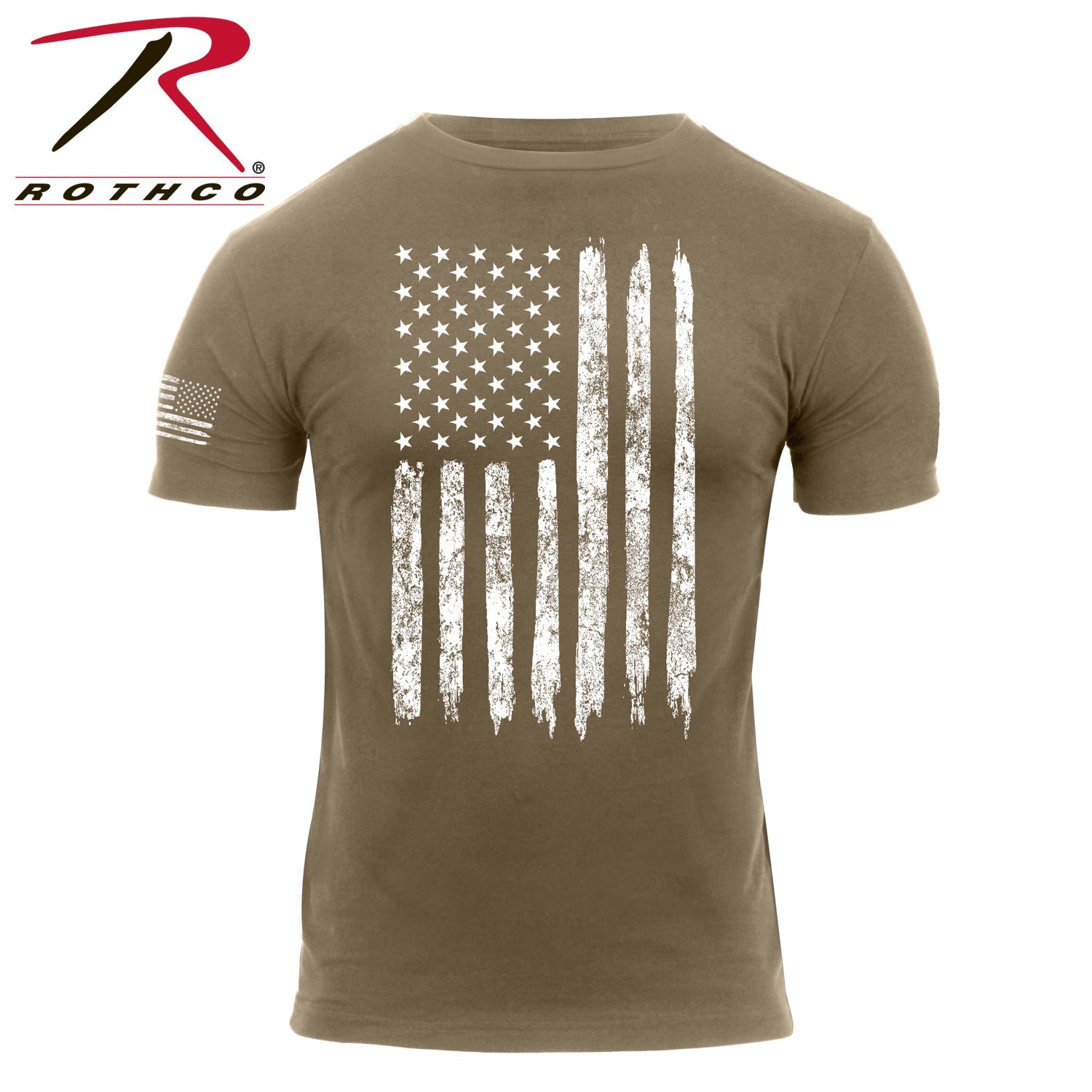 Rothco Distressed US Flag Athletic Fit T-Shirt LARSON TACTICAL SUPPLY