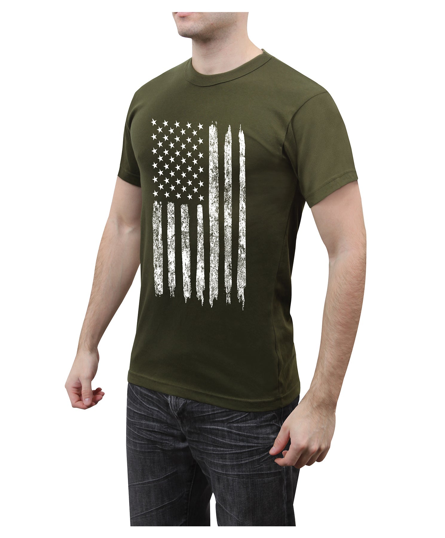 Rothco Distressed US Flag Athletic Fit T-Shirt LARSON TACTICAL SUPPLY