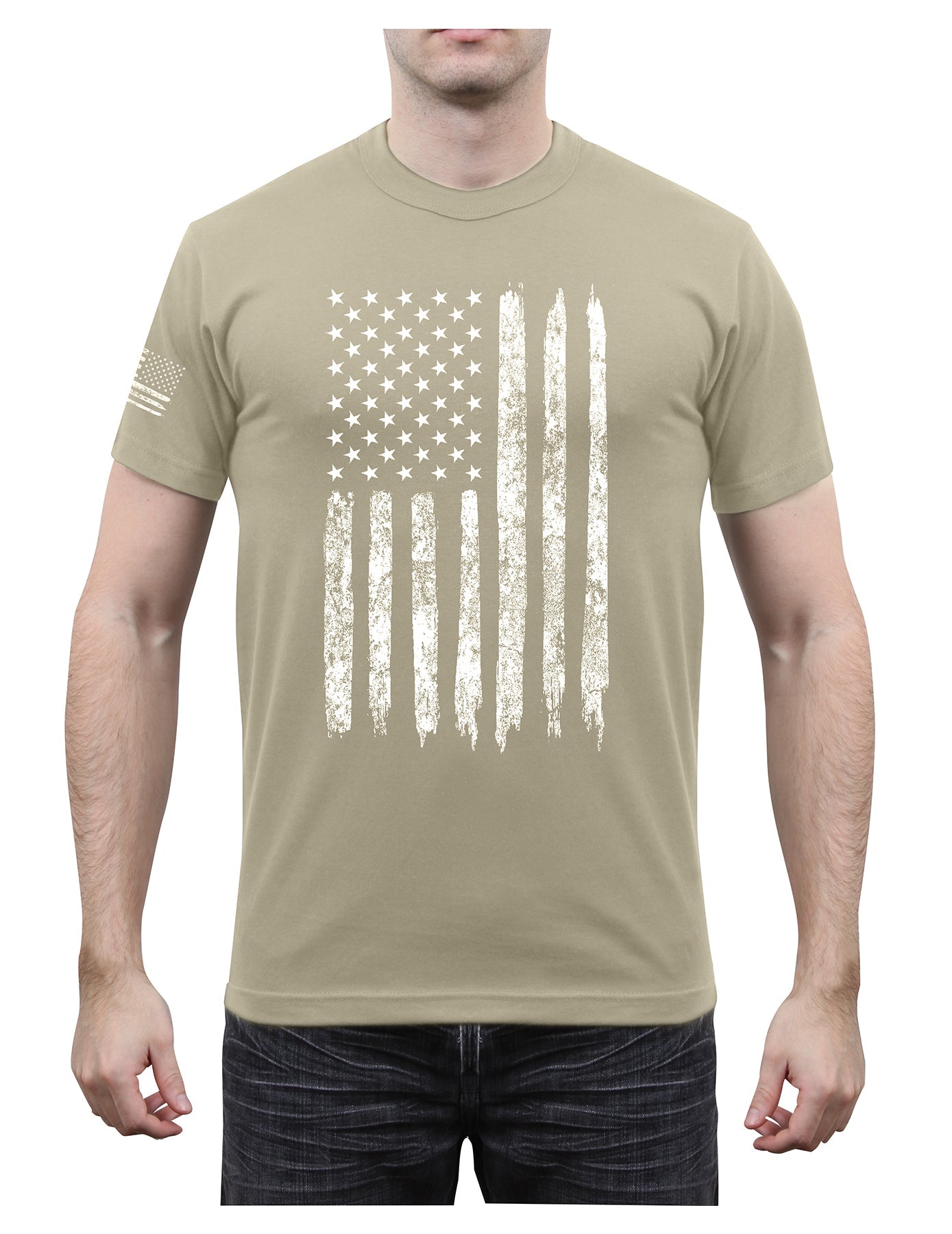 Rothco Distressed US Flag Athletic Fit T-Shirt LARSON TACTICAL SUPPLY