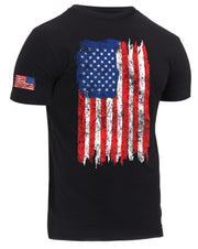 Rothco Distressed US Flag Athletic Fit T-Shirt LARSON TACTICAL SUPPLY