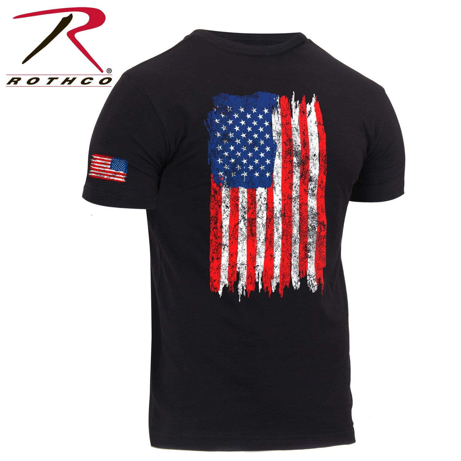 Rothco Distressed US Flag Athletic Fit T-Shirt LARSON TACTICAL SUPPLY