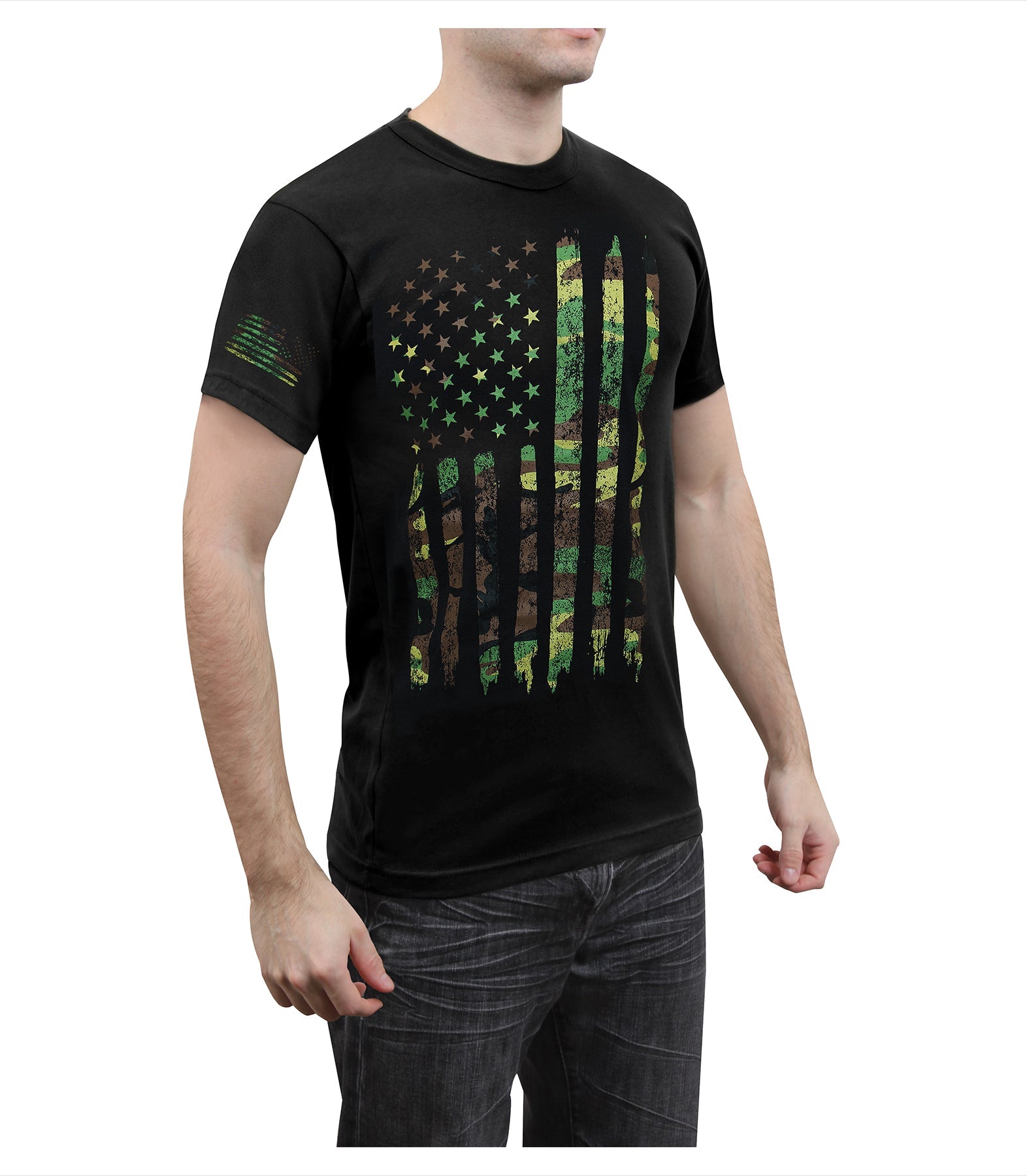 Rothco Distressed US Flag Athletic Fit T-Shirt LARSON TACTICAL SUPPLY