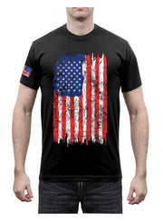 Rothco Distressed US Flag Athletic Fit T-Shirt LARSON TACTICAL SUPPLY