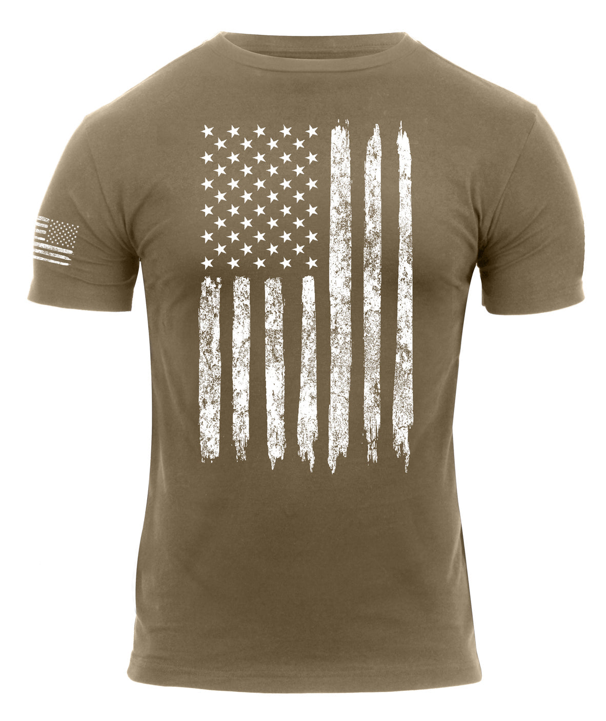 Rothco Distressed US Flag Athletic Fit T-Shirt LARSON TACTICAL SUPPLY