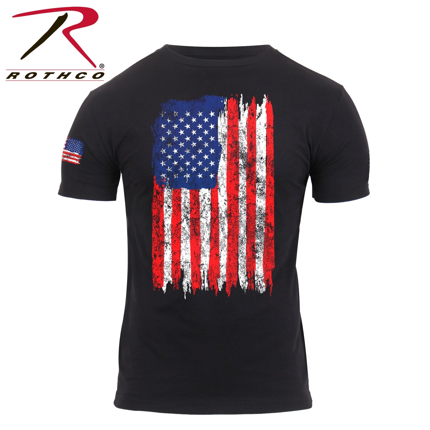 Rothco Distressed US Flag Athletic Fit T-Shirt LARSON TACTICAL SUPPLY