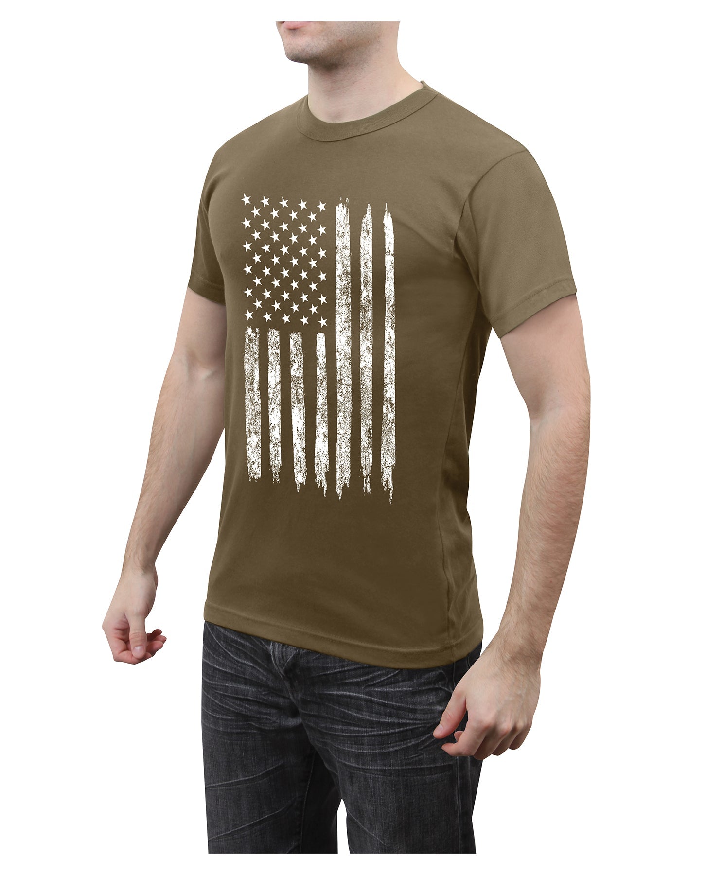 Rothco Distressed US Flag Athletic Fit T-Shirt LARSON TACTICAL SUPPLY